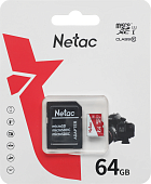 Карты памяти micro SDXC 64GB Netac NT02P500ECO-064G-R P500 Eco + adapter — фото, цена, купить