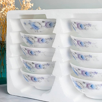 Тарелки,миски,салатники Набор салатников JEWEL 10 предметов Виолет 7326 стеклокерамика ПС0095-48 — фото, цена, купить