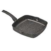 Сковороды Красавица Эко, а/п, б/кр, ручка soft-touch 28 см гриль — фото, цена, купить