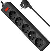Сетевые фильтры Defender ES 1.8 м, черный, 5 розеток — фото, цена, купить