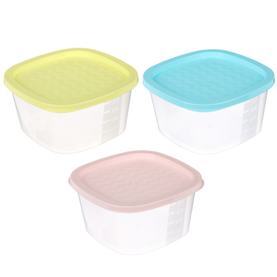 Посуда для микроволновки Контейнер для СВЧ и заморозки 0,9л квадратный Микс MPG5972 от магазина Zakaz43