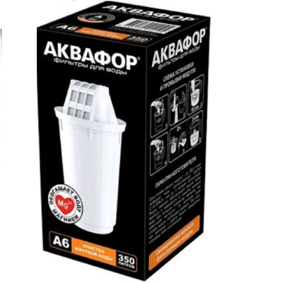 Сменные картриджи Аквафор A6 для кувшинов ресурс:350л (упак.:1шт) А6 от магазина Zakaz43