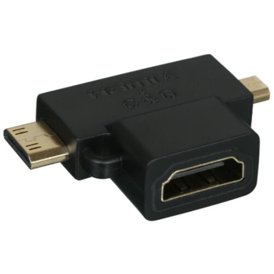 Видеокабели и переходники Переходник HDMI-MINIHDMI+MICROHDMI + MINI HDMI (MALE) от магазина Zakaz43
