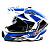 HIZER J6802 #6 (M) white/blue (2 визора) Мотошлем