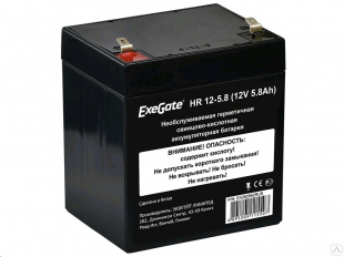 Exegate HR 12-5/EXG1250 (12V 5Ah 1221W), клеммы F2 Аккумулятор