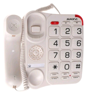Телефоны проводные Maxvi CB-01 white 4453 от магазина Zakaz43