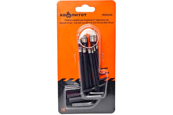 Шестигранники Набор ключей шестигранных Квалитет на кольце 10 шт. НКИШ-10 — фото, цена, купить