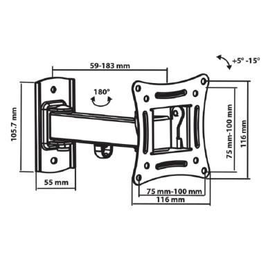 Кронштейны TUAREX ALTA-103 black  ALTA-103 от магазина Zakaz43