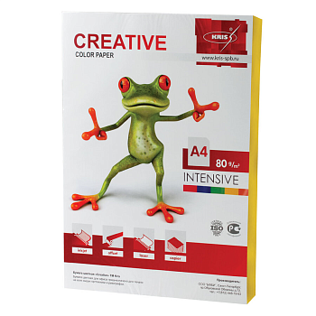 Офисная бумага Creative COLOR, А4, 80 Г/М2, 100 Л., ИНТЕНСИВ, ЖЕЛТАЯ, БИPR-100Ж 45216 — фото, цена, купить