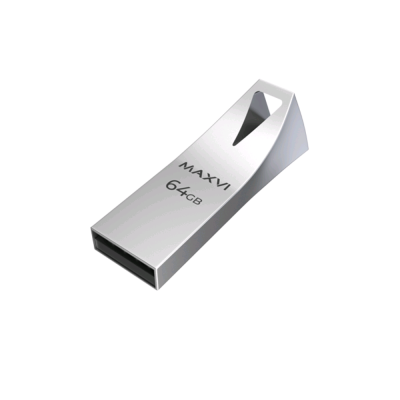 Флэш память USB 64GB Maxvi MK2 metallic silver (FD64GBUSB20C10MK2) 4829 от магазина Zakaz43