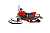 Снегоход красный "DINGO T200 2022" (IRBIS) 12 л.с., 150 л.с., 150 кг, с ПСМ Снегоход