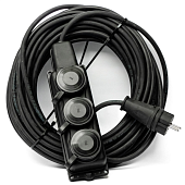 Удлинители Удлинитель REDVERG силовой морозостойкий КГ 3х1,5, колодка 3 розетки, IP44, 20м (с/з) — фото, цена, купить