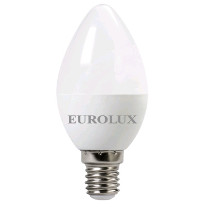 Лампочки Лампа светодиодная LL-E-C37-7W-230-2,7K-E14 (свеча, 7Вт, тепл., Е14) Eurolux  от магазина Zakaz43