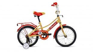 16 FORWARD AZURE 16 (1ск.) 2020-2021, бежевый/красный велосипед