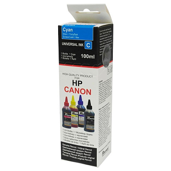 Чернила Revcol для Canon/HP universal, Cyan, Dye, 100 мл (K-R-HCL-0,1-CD) — фото, цена, купить