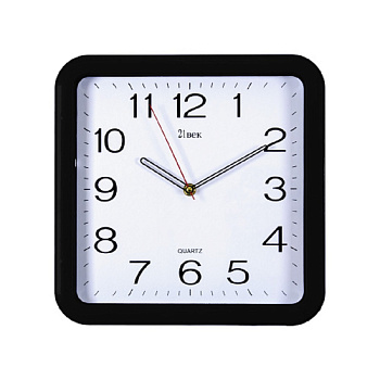 Интерьерные часы Рубин 29*29 квадрат Классика черный 7667В — фото, цена, купить