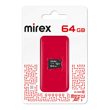 Карты памяти micro SDHC 64GB Class 10, UHS-I, U1 Mirex (13612-MC10SD64) — фото, цена, купить