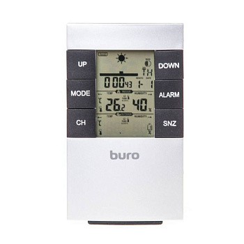 Цифровые метеостанции Buro H146G серебристый/черный — фото, цена, купить