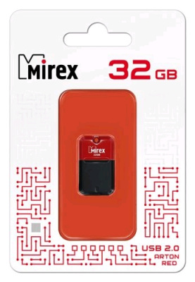 Флэш память USB 32GB Mirex Arton Красный (13600-FMUART32) 13600-FMUART32 от магазина Zakaz43