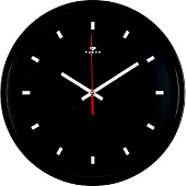 Интерьерные часы Рубин круг пластик 30*30 Классика, черный 6026B — фото, цена, купить