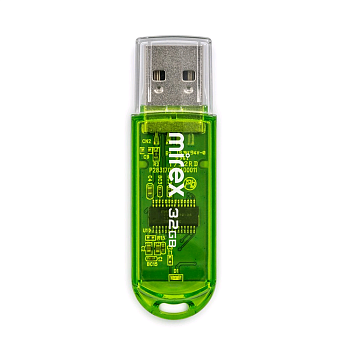 Флэш память USB 32GB Mirex Elf Зеленый (13600-FMUGRE32) — фото, цена, купить