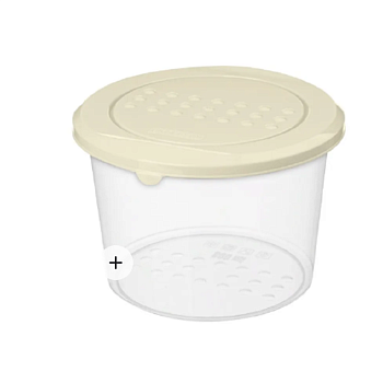 Посуда для микроволновки Контейнер пл.  0,8л для продуктов круглый Asti светло-беж — фото, цена, купить