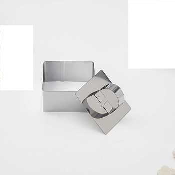 Формы для выпечки и противни Форма кулинарная Доляна "Квадрат" (8*8*4 см) нерж.сталь — фото, цена, купить