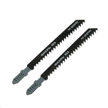 Пилки Пилки для лобзика Т111C по дереву,грубый рез 100х75мм (2 шт) Вихрь — фото, цена, купить