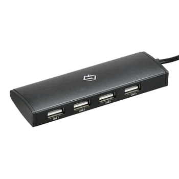 Контроллеры Digma HUB-4U2.0-UC-B 4ПОРТ. ЧЕРНЫЙ — фото, цена, купить