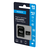 Карты памяти micro SDXC 64GB Maxvi class 10, UHS-I (3), V30 (MSD64GBC10V30) — фото, цена, купить