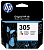 HP Original 3YM60AE №305 многоцветный (100стр.) (2мл) для HP DJ 2320/2710/2720 Картридж