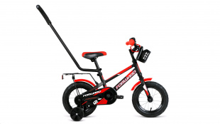 12 FORWARD METEOR 12 (1 ск.) 2020-2021, черный/красный велосипед