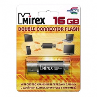16GB Mirex Smart Черный USB/microUSB (13600-DCFBLS16) Флеш карта