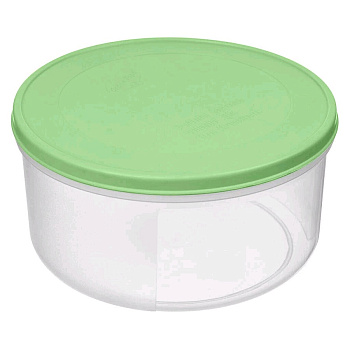 Посуда для микроволновки Контейнер пластм. 0,5л для продуктов круглый Verona светло-зелен — фото, цена, купить