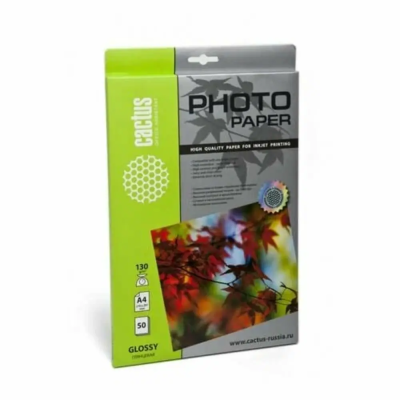 Фотобумага Cactus CS-GA418050DS A4/180Г/М2/50Л./БЕЛЫЙ ГЛЯНЦЕВОЕ/ГЛЯНЦЕВОЕ ДЛЯ СТРУЙНОЙ ПЕЧАТИ CS-GA418050DS от магазина Zakaz43