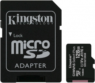 micro SDXC 128Gb Class10 Kingston SDCS2/128GB CanvSelect Plus + adapter Флеш карта