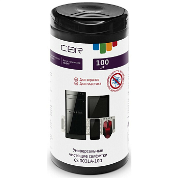 Чистящее средство CBR CS 0031A-100 УНИВЕРСАЛЬНЫЕ С АНТИБАКТЕРИАЛЬНЫМ ЭФФЕКТОМ 100 ШТ — фото, цена, купить
