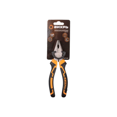 Плоскогубцы и пассатижи Плоскогубцы (пассатижи),160мм.,никелированные,двухкомпонентные рукоятки Вихрь 73/6/3/6 от магазина Zakaz43