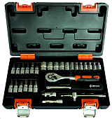 Наборы инструментов Набор инструментов, 1/4" , CrV, пластиковый кейс 29 предм — фото, цена, купить