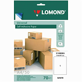 Фотобумага LOMOND A4 70 Г/М2 САМОКЛЕЯЩАЯСЯ (2100005) 50 Л — фото, цена, купить