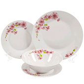 Сервиз столовый Набор столовый 18пр "Красавица" Яблоневый цвет фарфор — фото, цена, купить