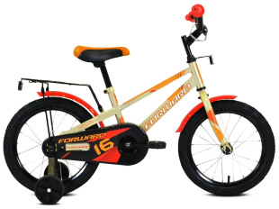 FORWARD METEOR 16 (16" 1 ск.) 2022, серый/оранжевый, IBK22FW16258 Велосипед велосипед