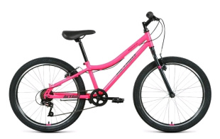24 ALTAIR MTB HT 24 1.0 (24" 6 ск. рост. 12") 2022, розовый/серый, IBK22AL24092 велосипед