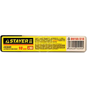Ножи Лезвие для ножа 18мм, 10шт. "Standart" (Stayer) 09150-S10 — фото, цена, купить