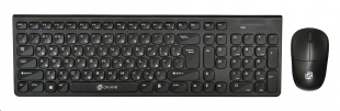 Oklick 220M клав:черный мышь:черный USB беспроводная slim Multimedia Клавиатура+мышь