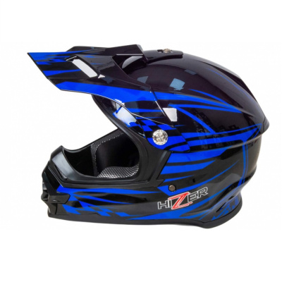 Мотошлемы HIZER B61 96 #2(XL) black/blue B6196  от магазина Zakaz43