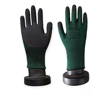 Перчатки Перчатки нейлоновые с вспен. латексным покрытием F-22 зелен черн — фото, цена, купить