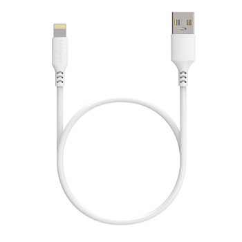 USB  2.0  AM/Lightning 1м Maxvi MC-A03 white