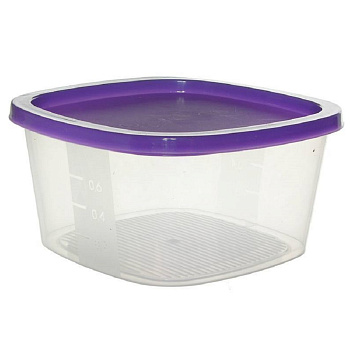 Посуда для микроволновки Контейнер для СВЧ и заморозки 0,5л квадратный Микс — фото, цена, купить