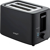 Тостеры Vitek Gracia VT-T1000 черный/серебристый — фото, цена, купить